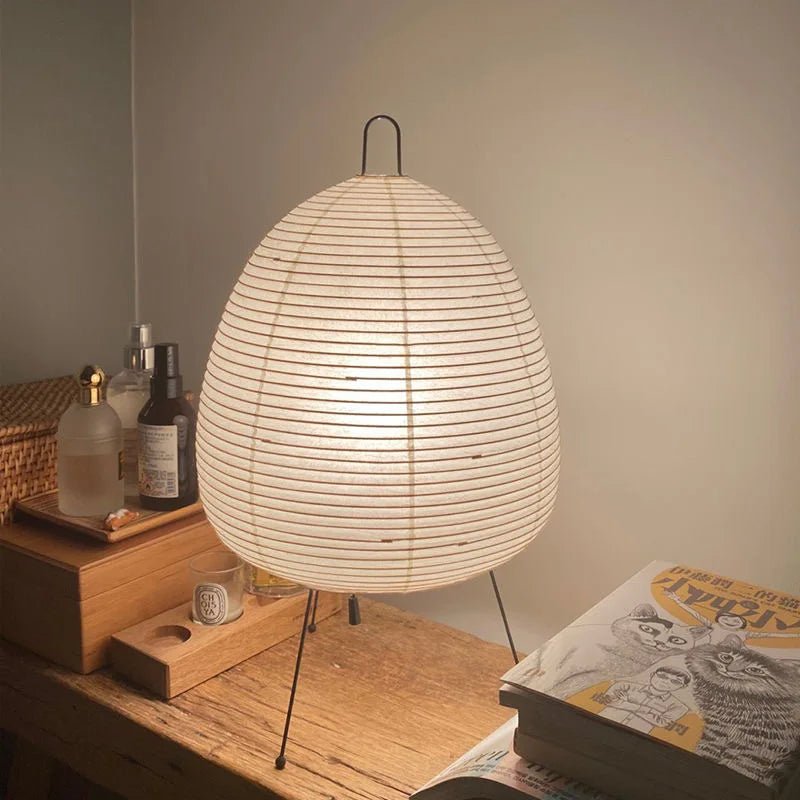 NovaLight meleg rizspapír asztali lámpa lágy fénnyel a hangulatos nappalikhoz