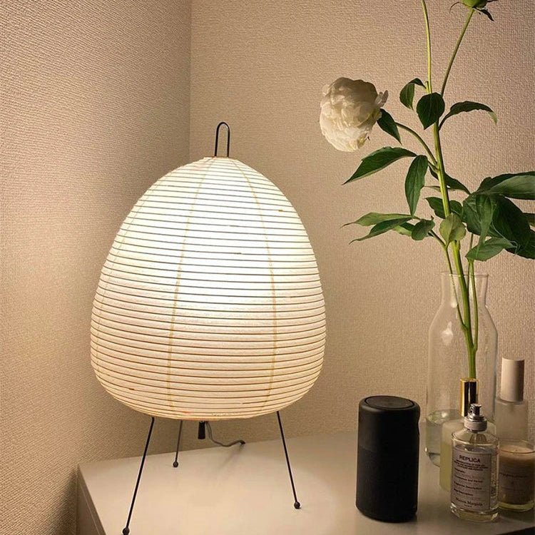 NovaLight meleg rizspapír asztali lámpa lágy fénnyel a hangulatos nappalikhoz