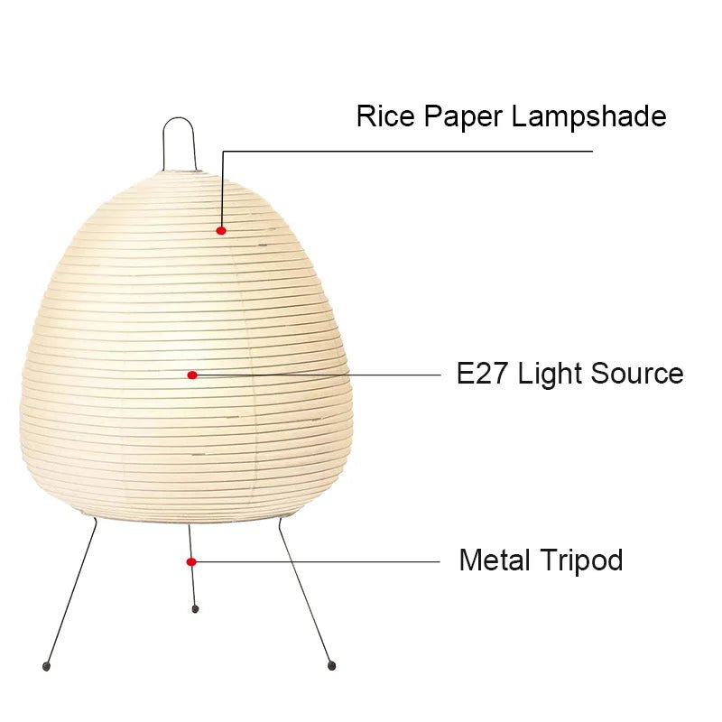 NovaLight meleg rizspapír asztali lámpa lágy fénnyel a hangulatos nappalikhoz