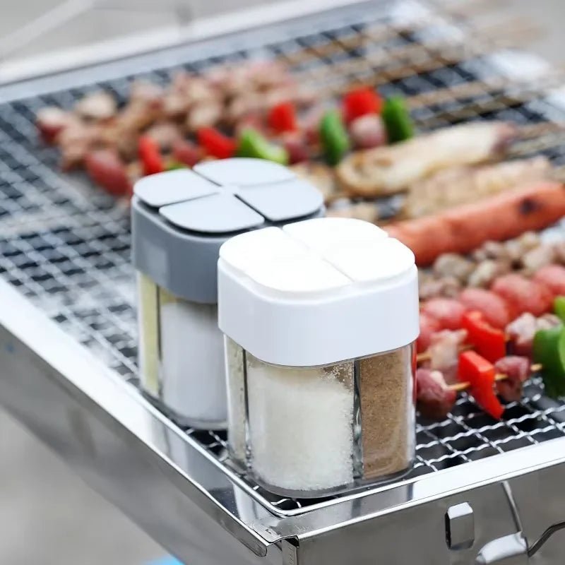 TrailSpice Dispenser di Spezie 4 in 1 per Viaggiatori, Compatto e Robusto