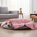 PawEase Plush Flannel Pet Blanket For Dogs And Cats, Cozy Easy Care