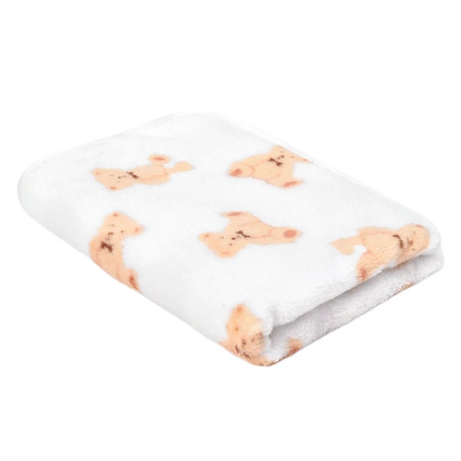 PawEase Plush Flannel Pet Blanket For Dogs And Cats, Cozy Easy Care