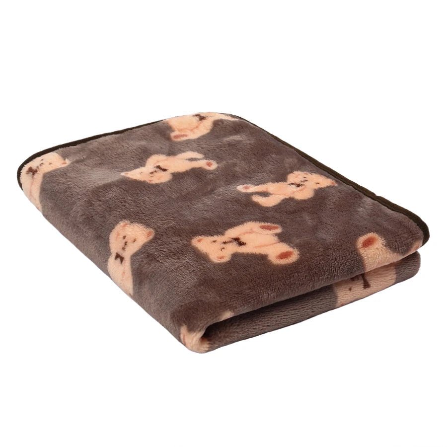 PawEase Plush Flannel Pet Blanket For Dogs And Cats, Cozy Easy Care