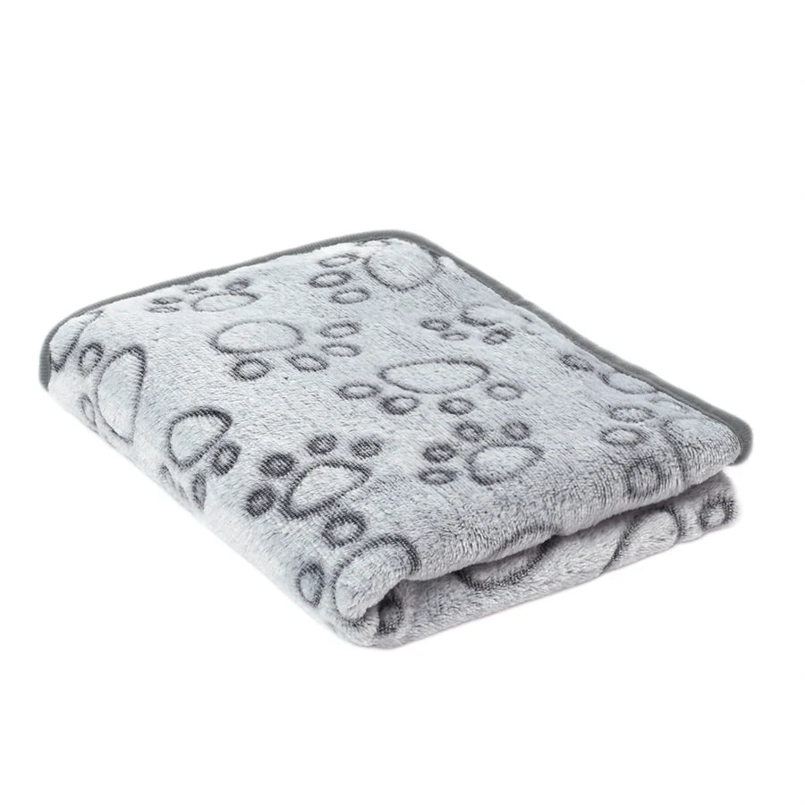 PawEase Plush Flannel Pet Blanket For Dogs And Cats, Cozy Easy Care
