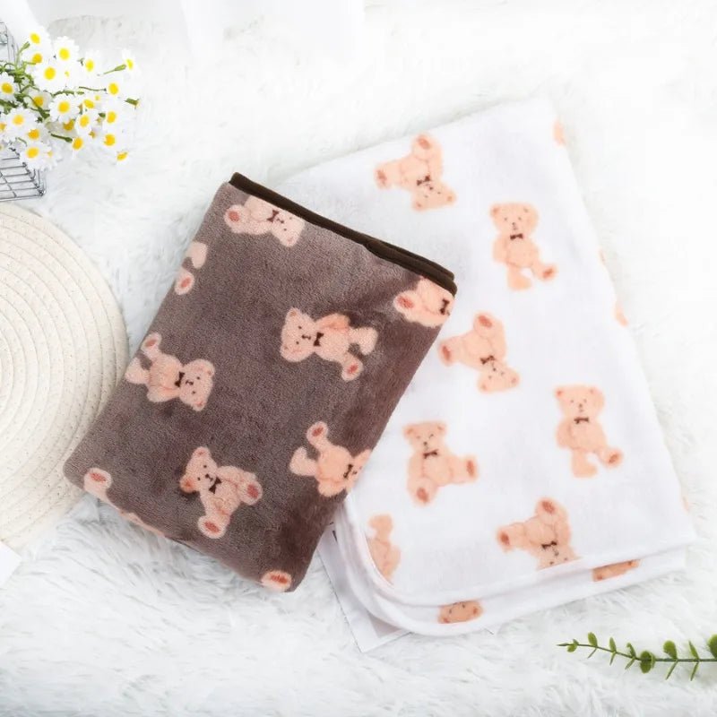 PawEase Plush Flannel Pet Blanket For Dogs And Cats, Cozy Easy Care