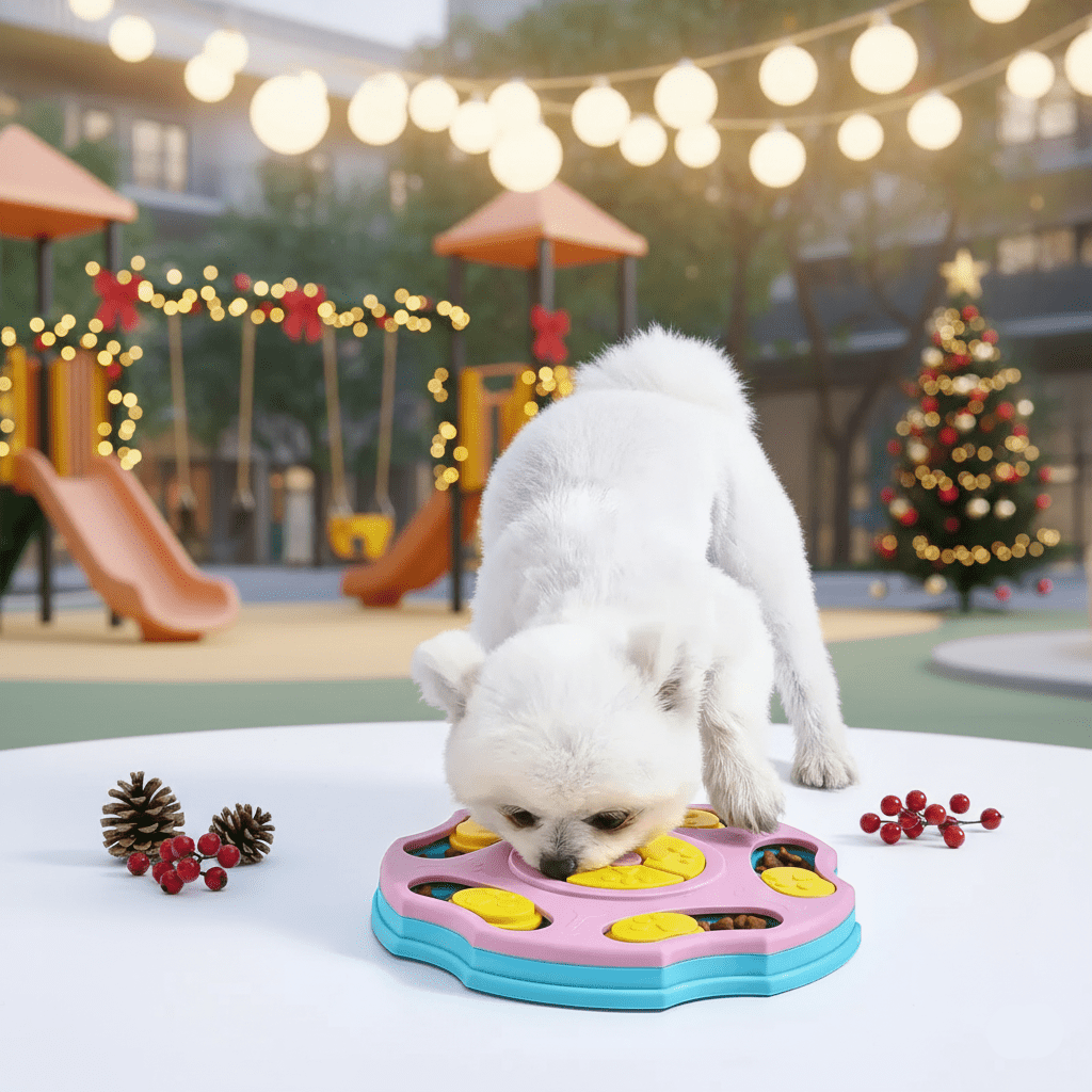 PawsPath Lassú Etető Puzzle Minden Kisállat Mérethez, Csúszásmentes Felület, Gondolkodtató Játék