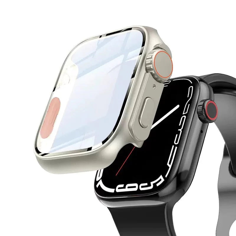 Ultra-tyndt og vandtæt Apple Watch-etui med hærdet glasfilm