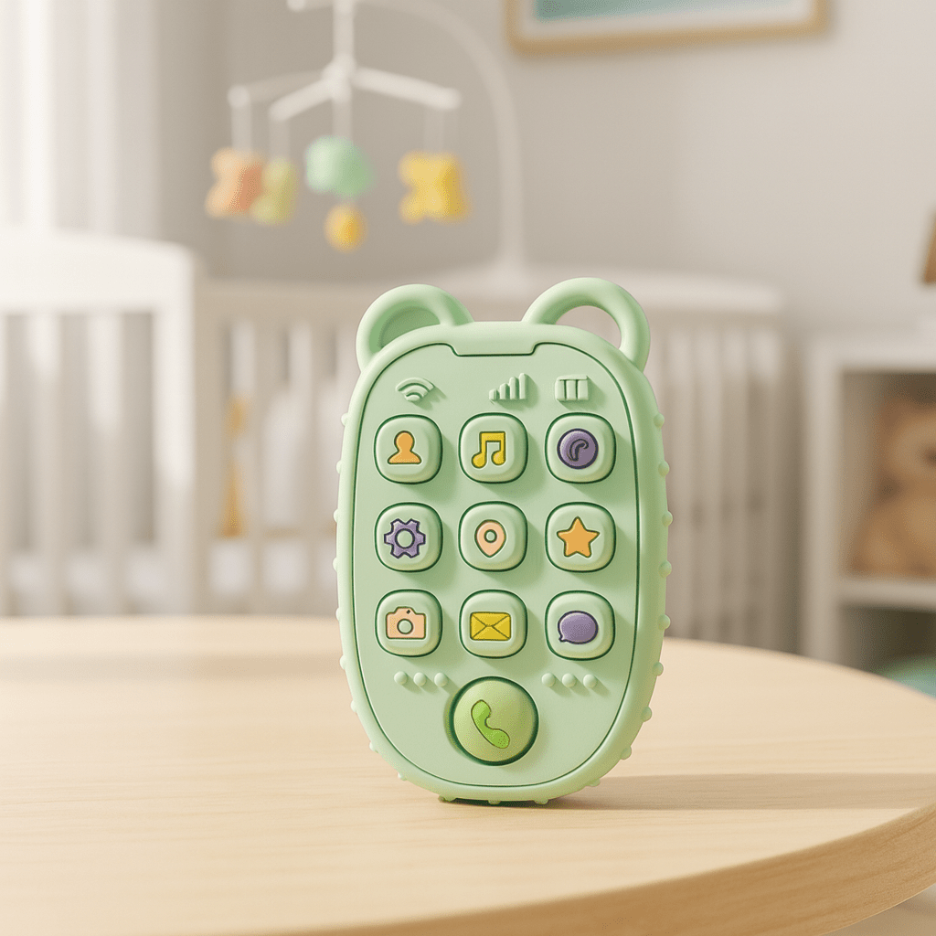 NurtureNest hængende silikone bidering mobil til små hænder blid lindring af tandkød