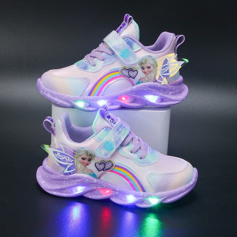 LumaStride Princess LED-Sneaker für Kinder mit sicherem Halt und Lichtern