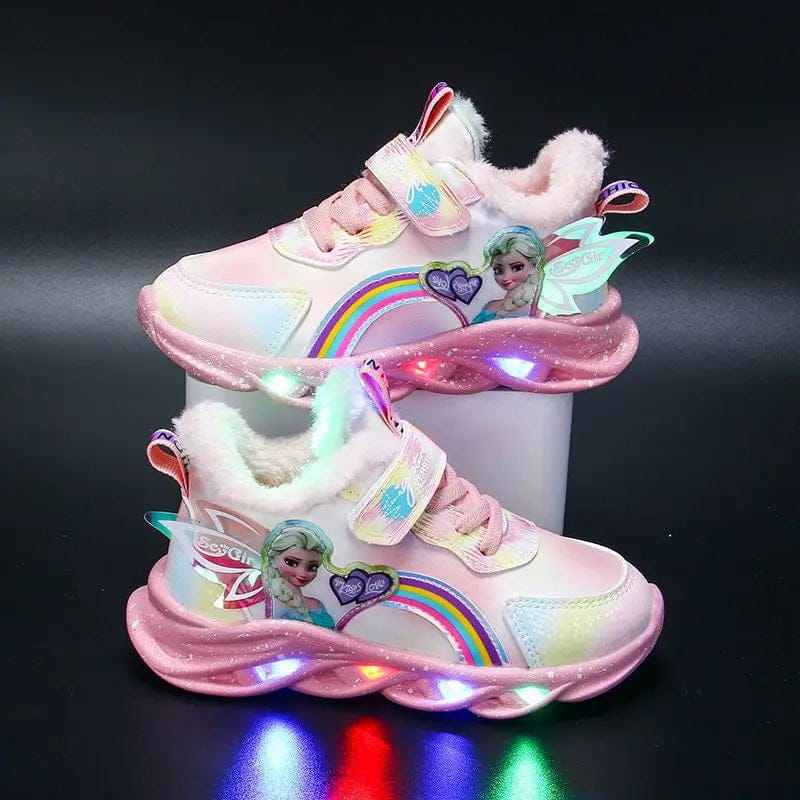 LumaStride Princess LED-Sneaker für Kinder mit sicherem Halt und Lichtern