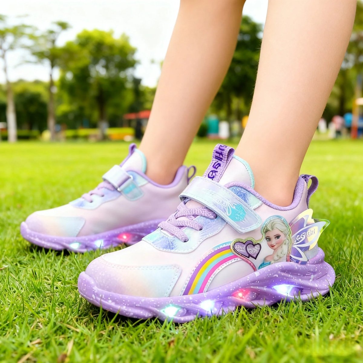 LumaStride Princess LED-Sneaker für Kinder mit sicherem Halt und Lichtern