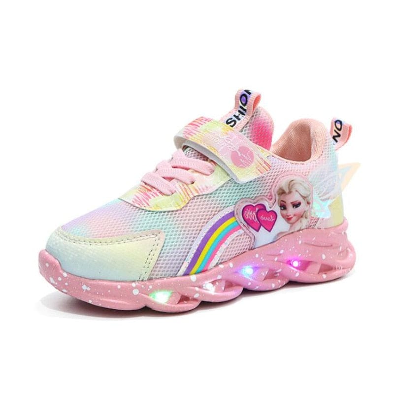 LumaStride Princess LED-Sneaker für Kinder mit sicherem Halt und Lichtern