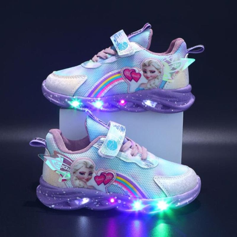 LumaStride Princess LED-Sneaker für Kinder mit sicherem Halt und Lichtern