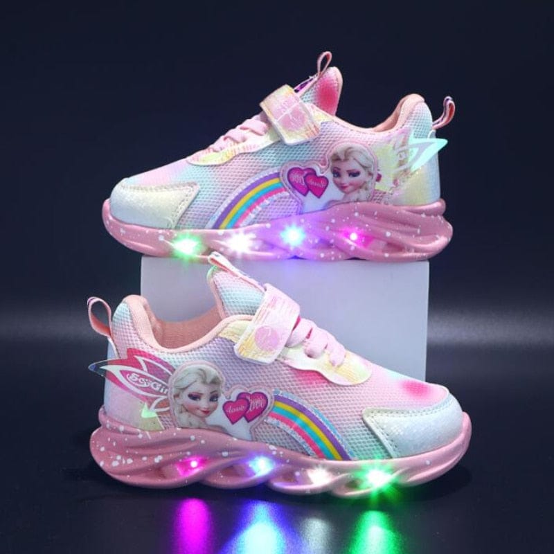 LumaStride Princess LED-Sneaker für Kinder mit sicherem Halt und Lichtern