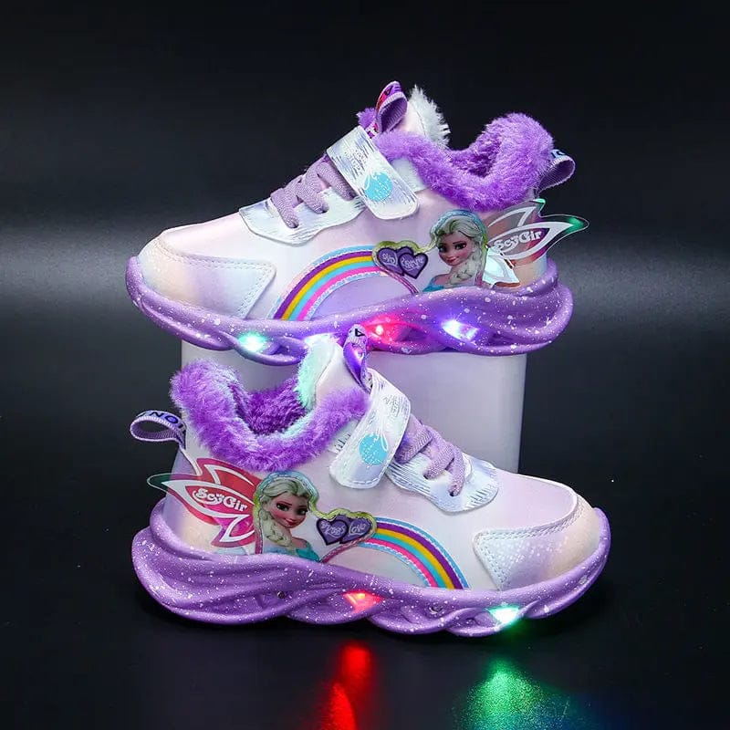 LumaStride Princess LED-Sneaker für Kinder mit sicherem Halt und Lichtern