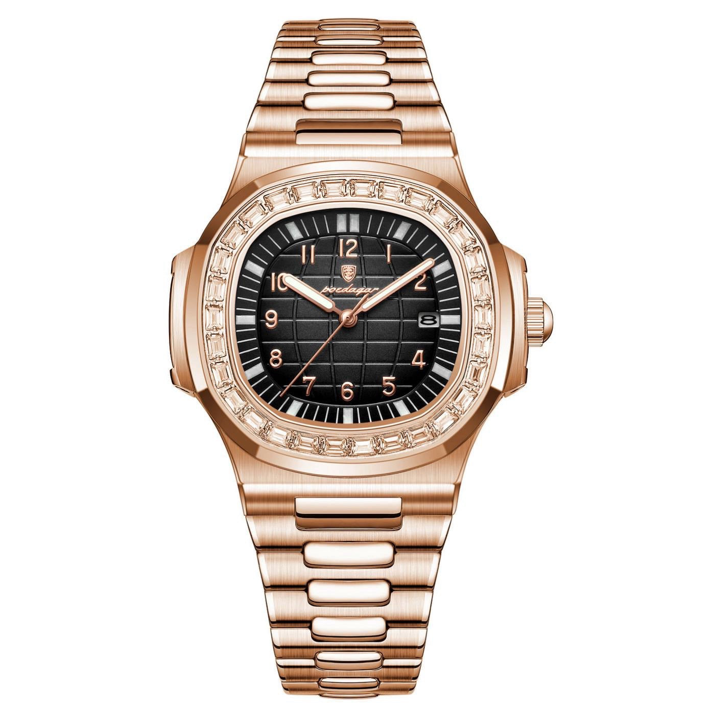 Coloss Rose Gold 40mm Quartz Watch With Date And Luminous Hands