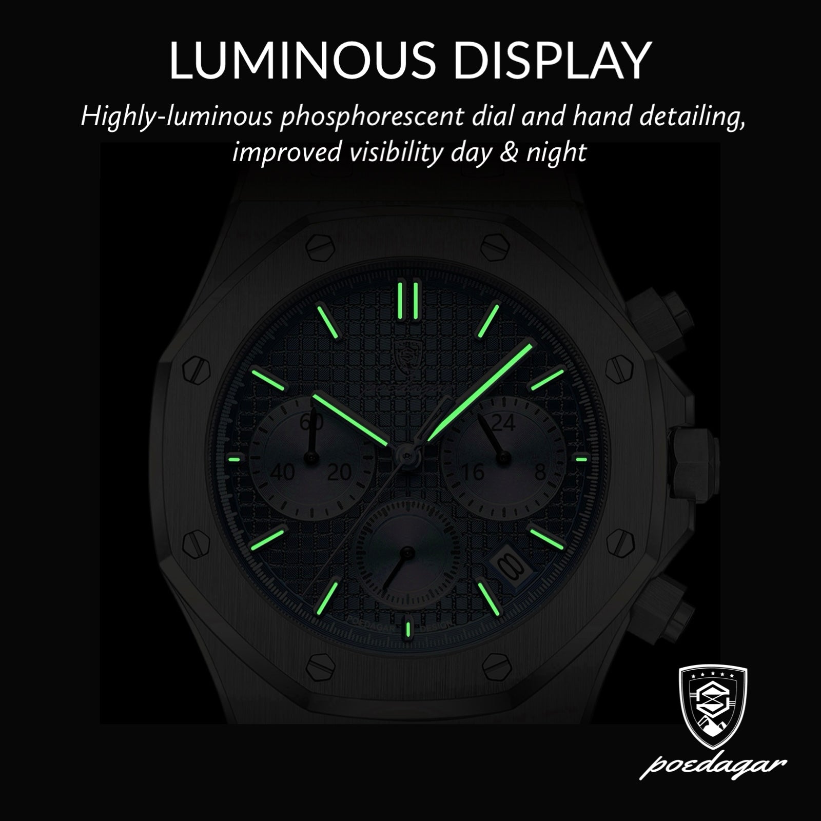 Zegarek Elegy Chronograph 42mm Edycja Czarna z mechanizmem kwarcowym