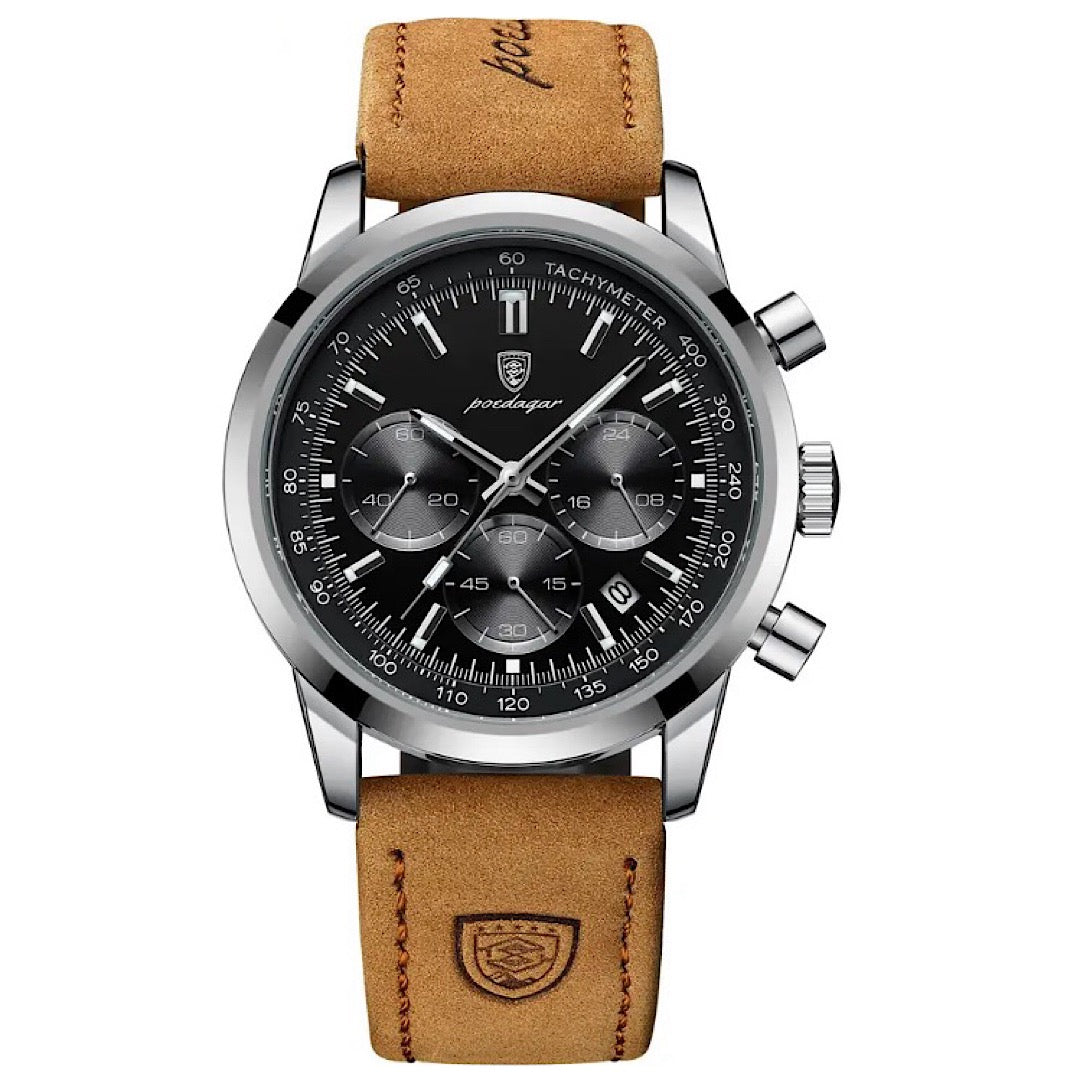 Zegarek kwarcowy chronograf Shade 41 mm z paskiem skórzanym