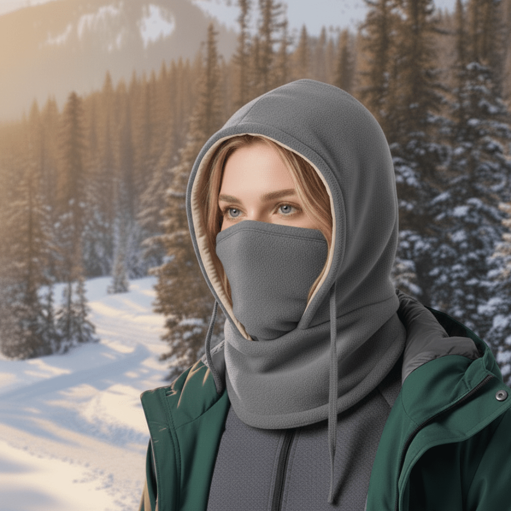 Căciulă rezistentă la vânt FrostGuard pentru vreme rece în aer liber, caldă și ideală pentru drumeți.