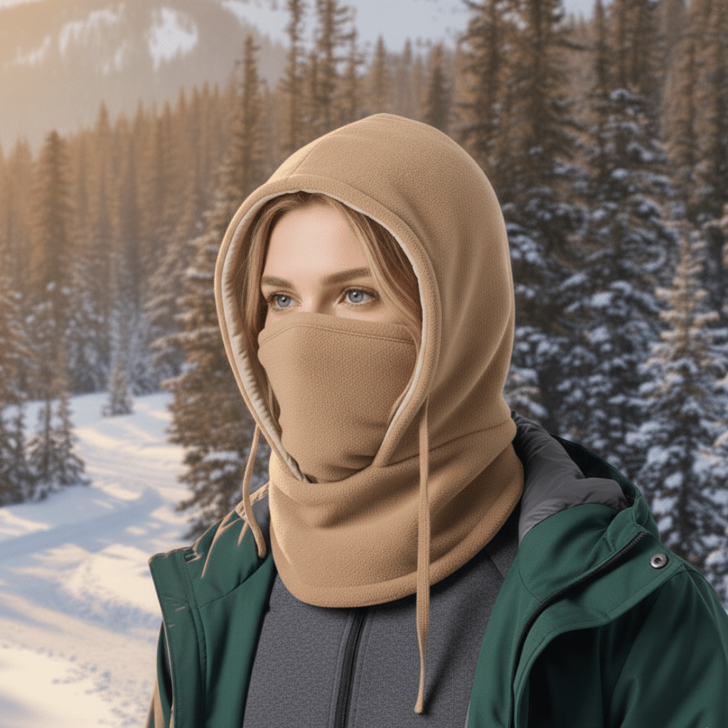 Căciulă rezistentă la vânt FrostGuard pentru vreme rece în aer liber, caldă și ideală pentru drumeți.