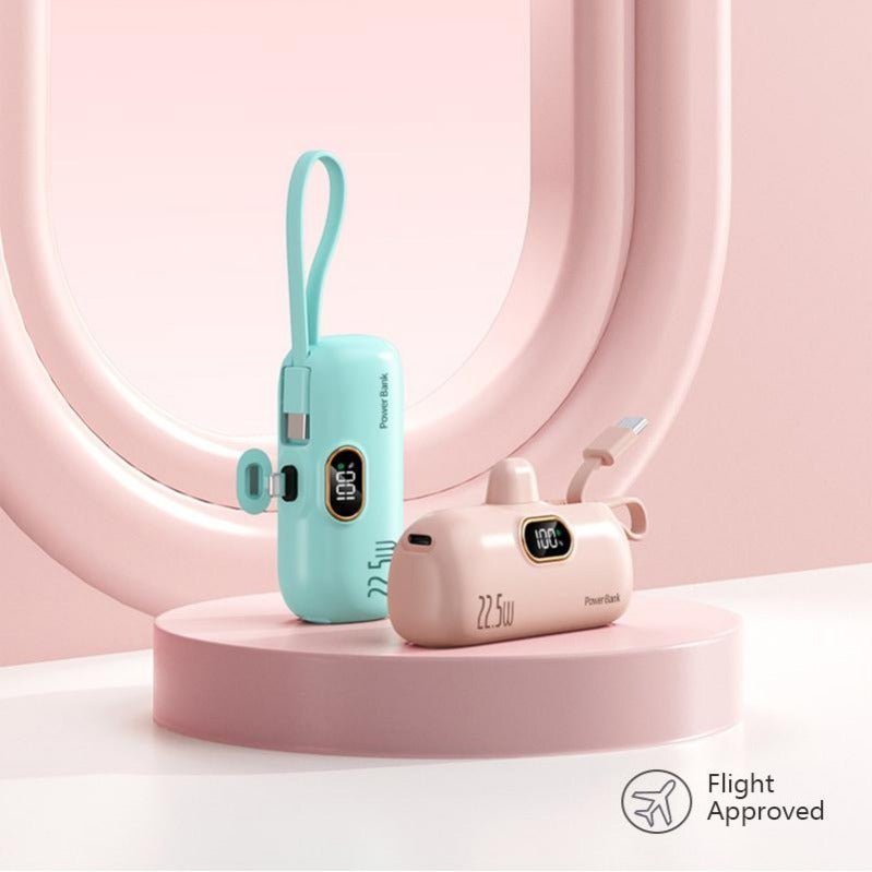 VoltPulse Mini Power Bank Rápido de 22,5W para Uso em Movimento
