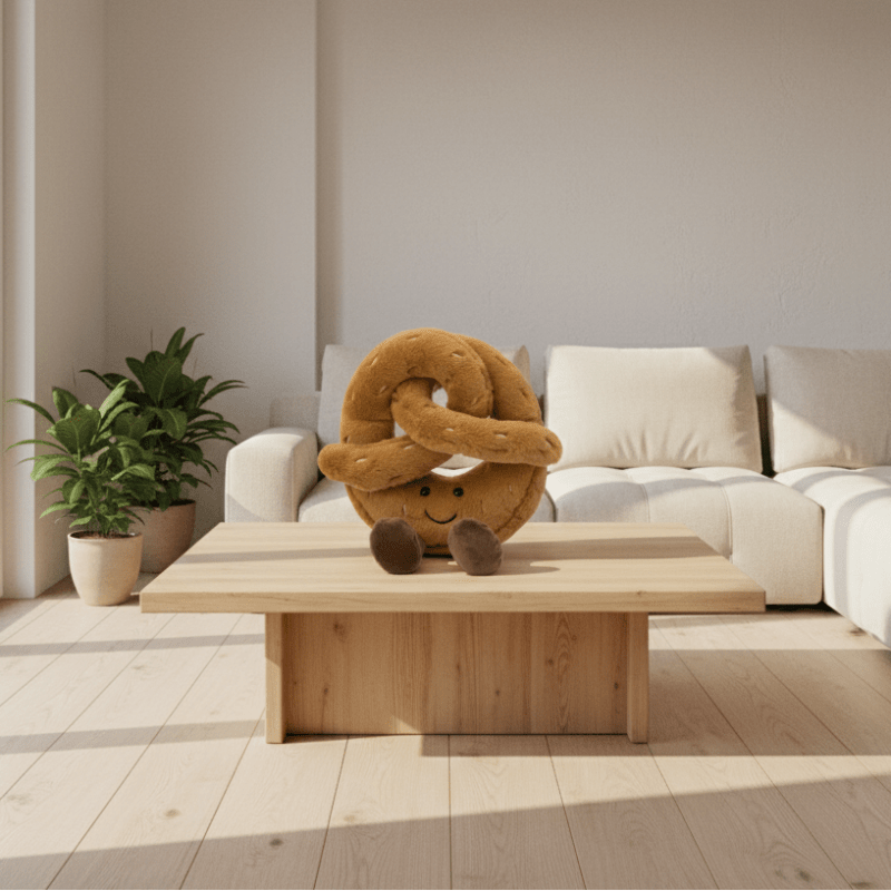 Pretzel Croissant Myk Kosedyr fra CozyNest Plush Co Ultra Myk Klem for Alle Aldre