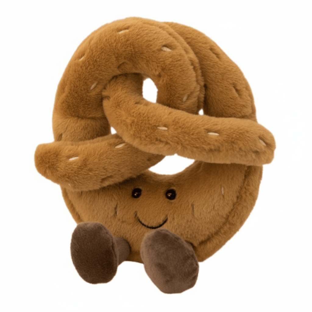 Pretzel Croissant Myk Kosedyr fra CozyNest Plush Co Ultra Myk Klem for Alle Aldre