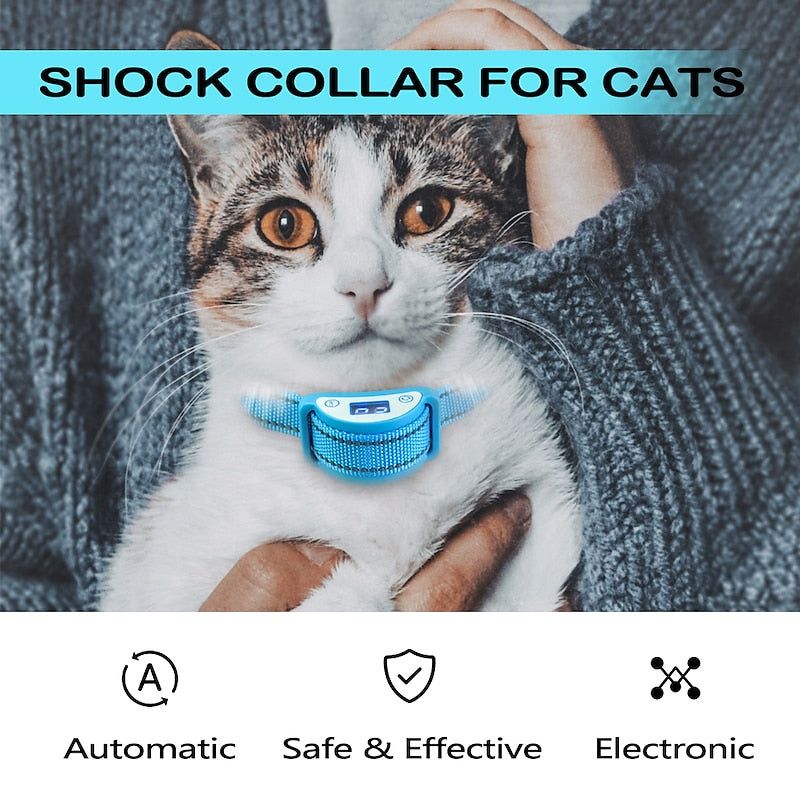 Katzen-Anti-Miau-Halsband – Ton-, Vibrations- und Schockmodi