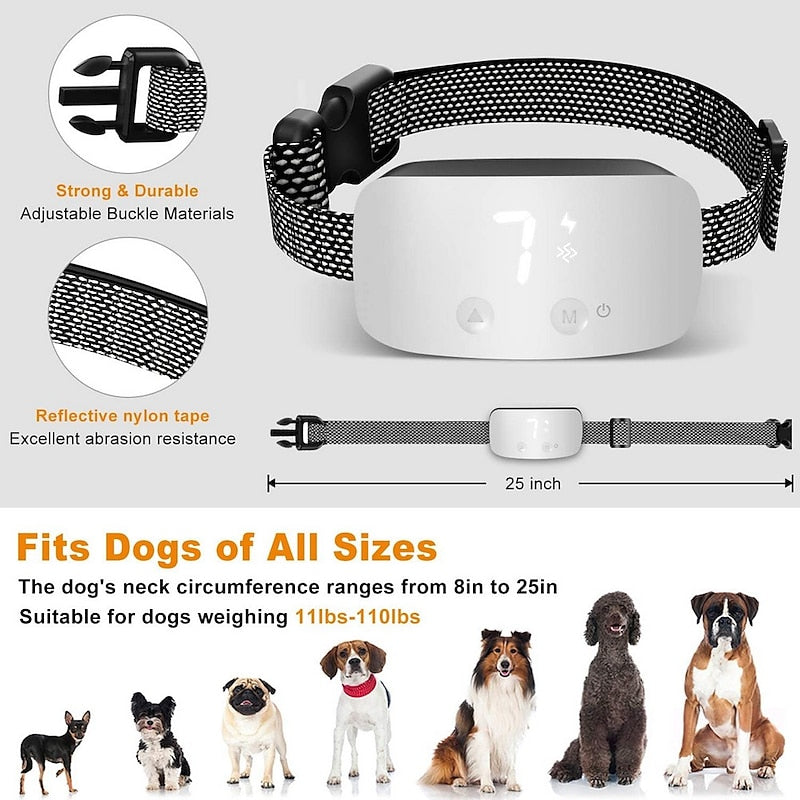 KiroPet Rechargeable Waterproof Touchscreen Bark Control Dog Collar | Orntli
