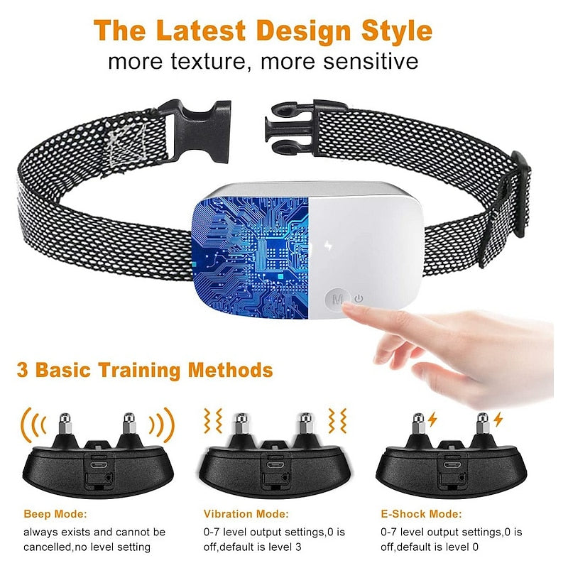 KiroPet Rechargeable Waterproof Touchscreen Bark Control Dog Collar | Orntli