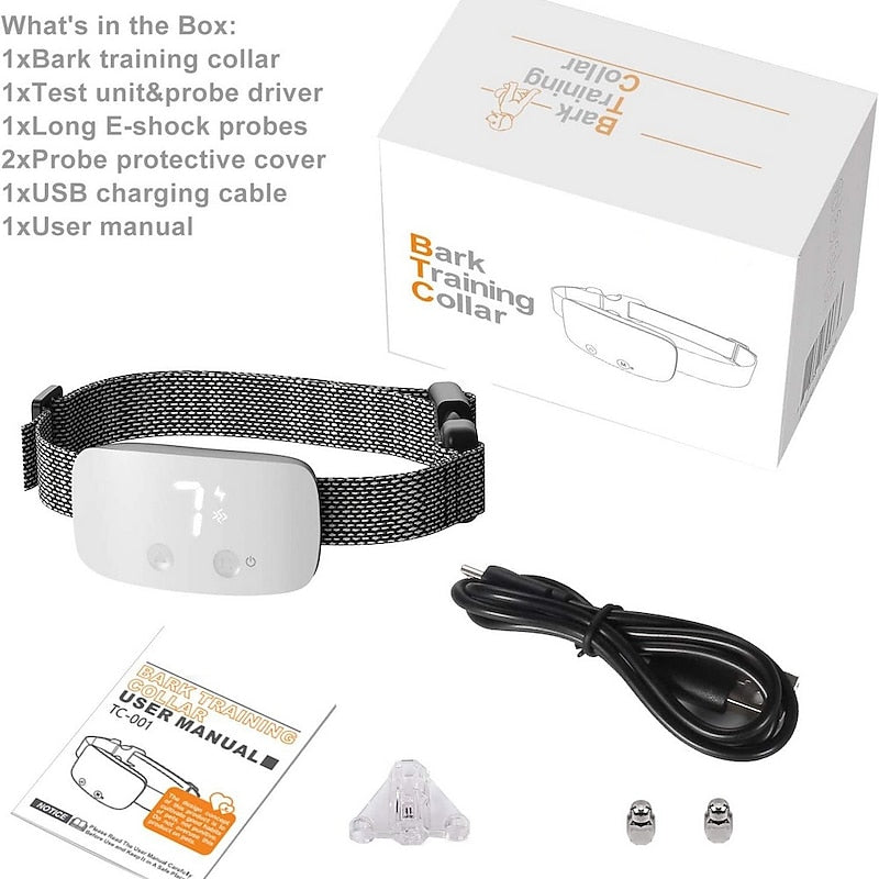 KiroPet Rechargeable Waterproof Touchscreen Bark Control Dog Collar | Orntli