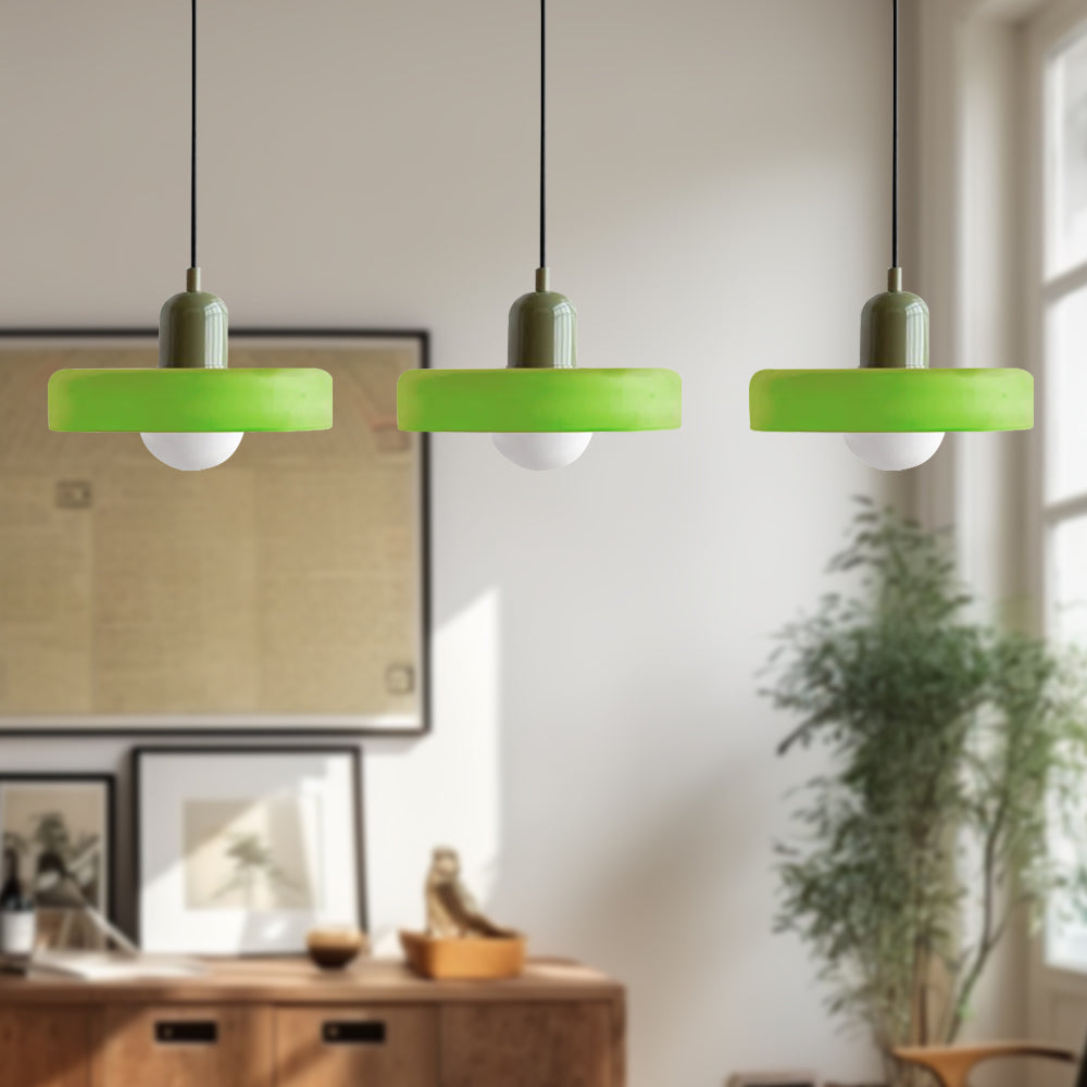 Taklampe med tre glasskjerm | Varm aksentlysning