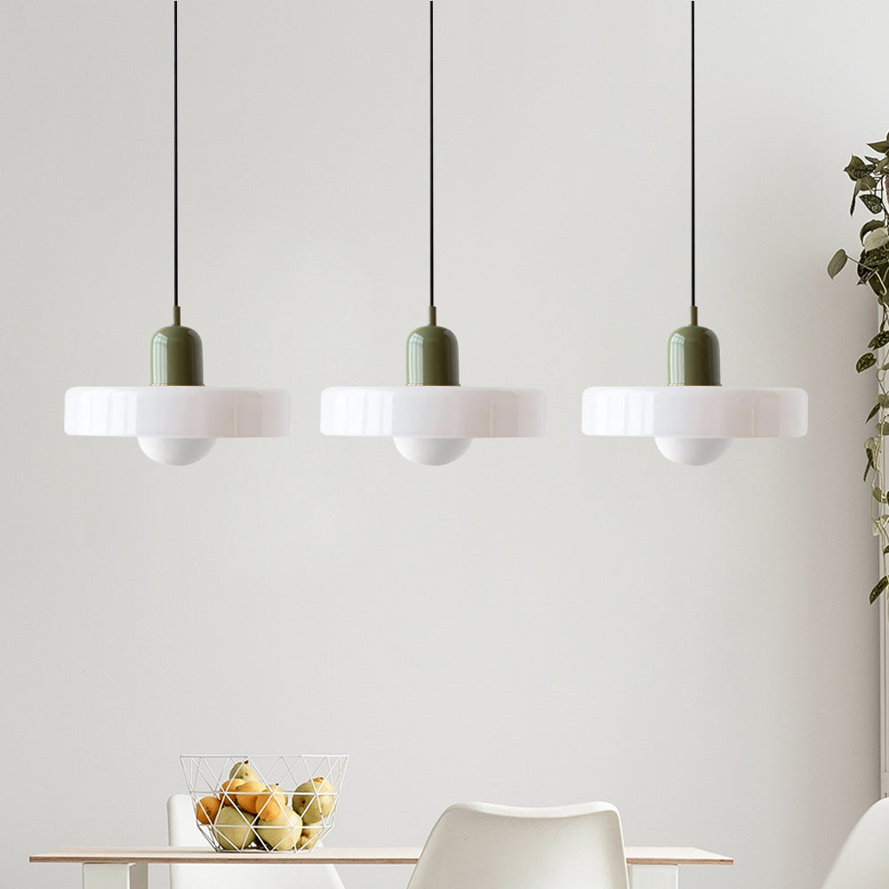 Taklampe med tre glasskjerm | Varm aksentlysning