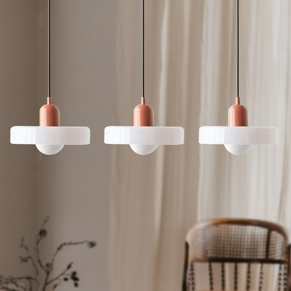 Taklampe med tre glasskjerm | Varm aksentlysning