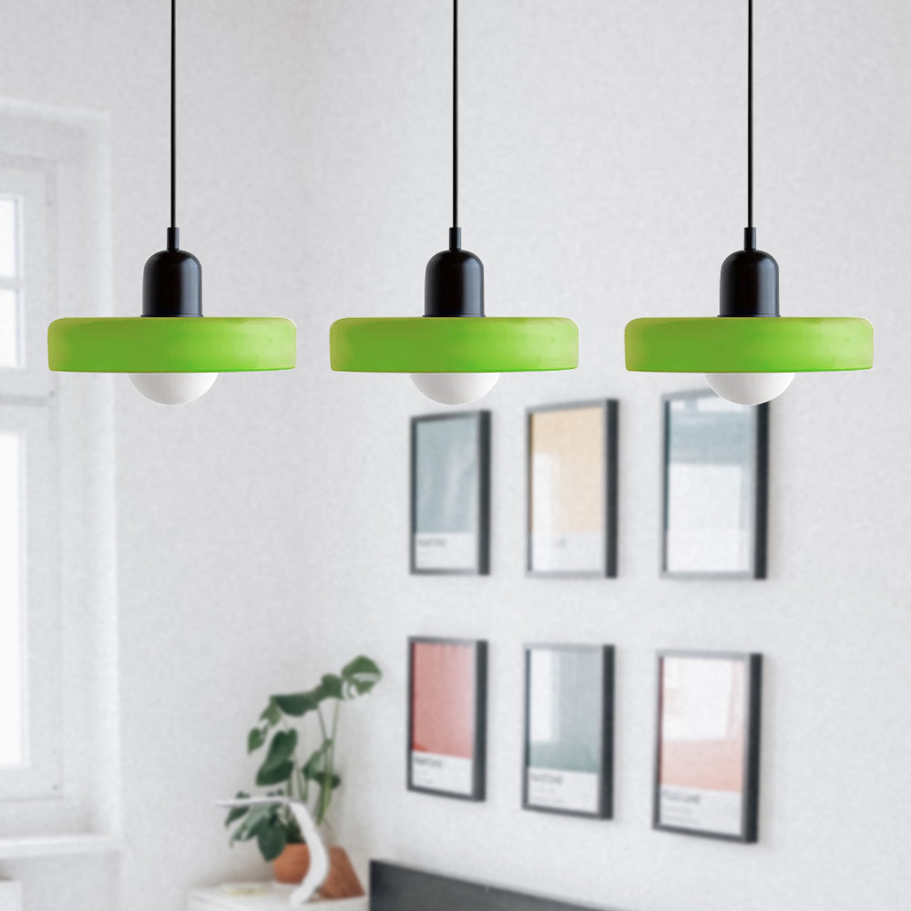 Taklampe med tre glasskjerm | Varm aksentlysning