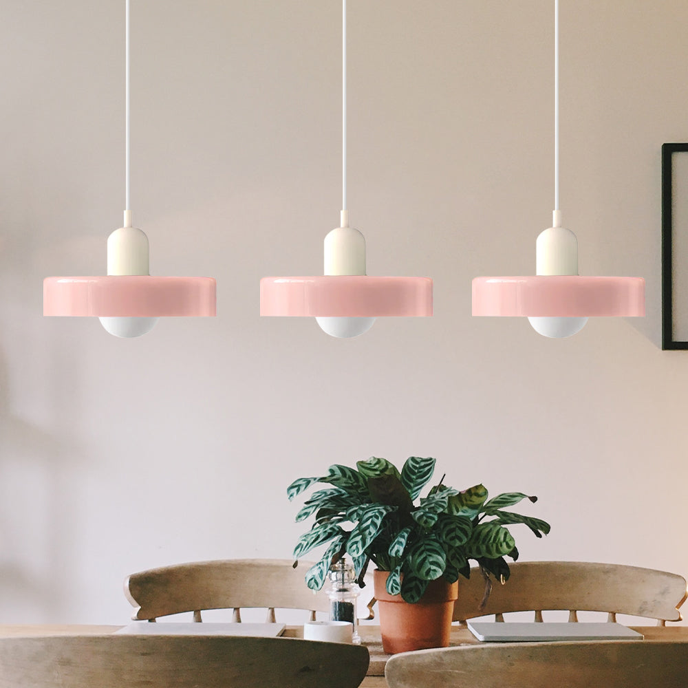Taklampe med tre glasskjerm | Varm aksentlysning