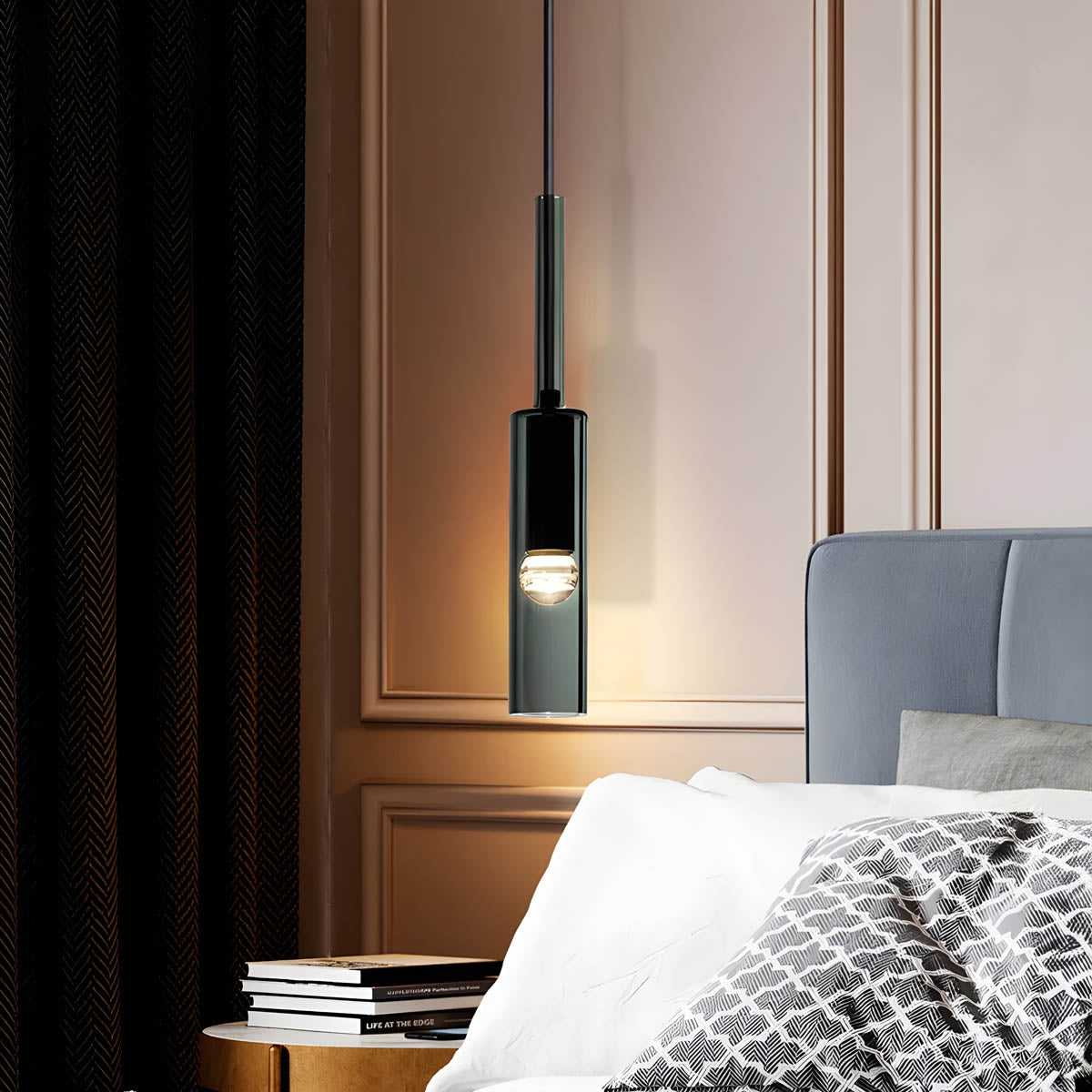 Nyva Glass- og Metallpendel med Integrert LED-belysning