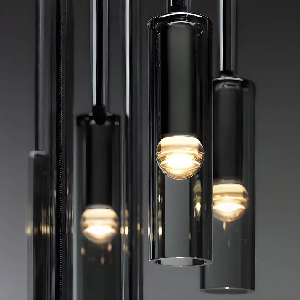 Nyva Glass- og Metallpendel med Integrert LED-belysning