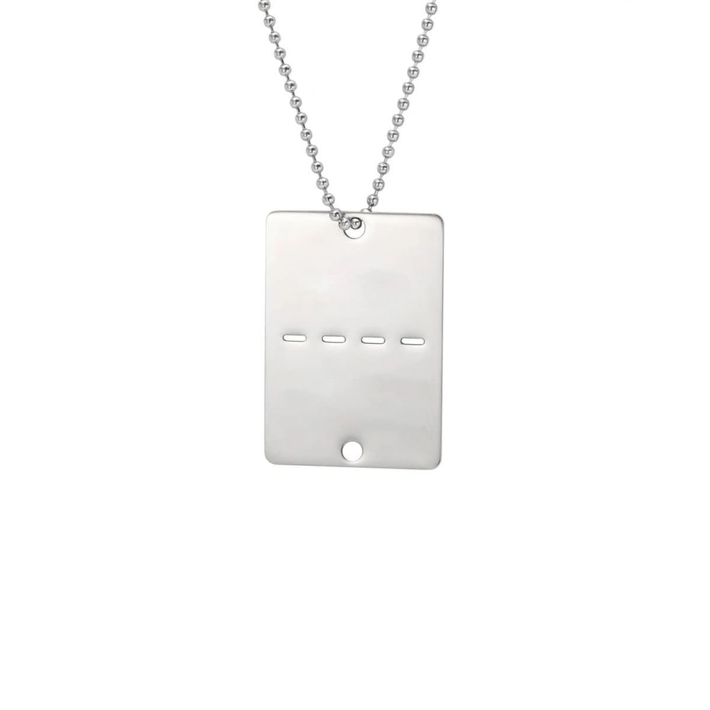 NovaForge Stainless Steel Dog Tag Necklace Engraved For Men Durable Waterproof