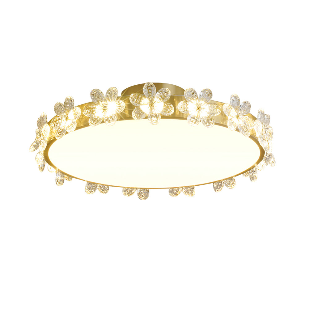 LioraBloom | Ceiling Lamp With Crystal Petals Soft Glow