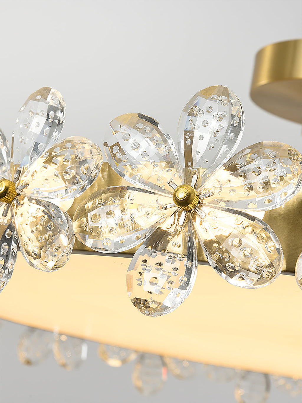 LioraBloom | Ceiling Lamp With Crystal Petals Soft Glow