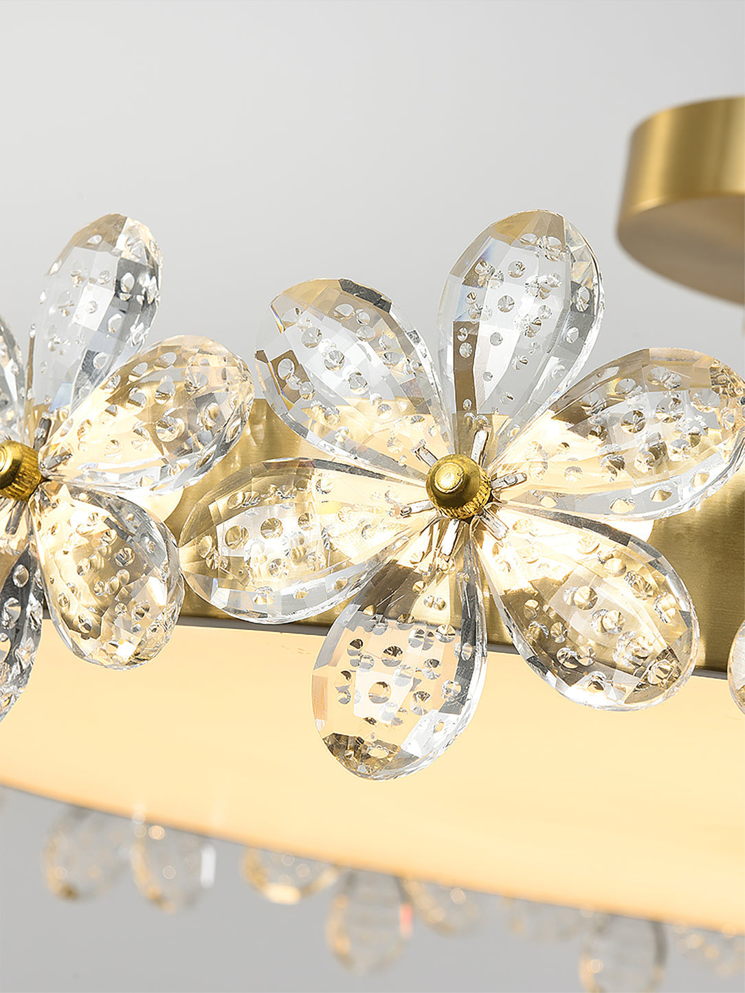 LioraBloom | Ceiling Lamp With Crystal Petals Soft Glow