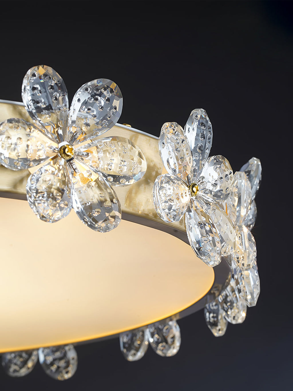 LioraBloom | Ceiling Lamp With Crystal Petals Soft Glow