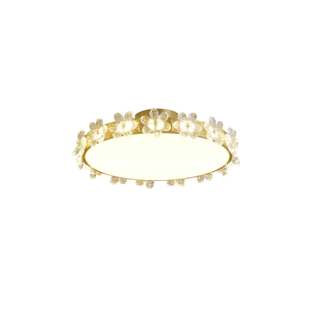 LioraBloom | Ceiling Lamp With Crystal Petals Soft Glow