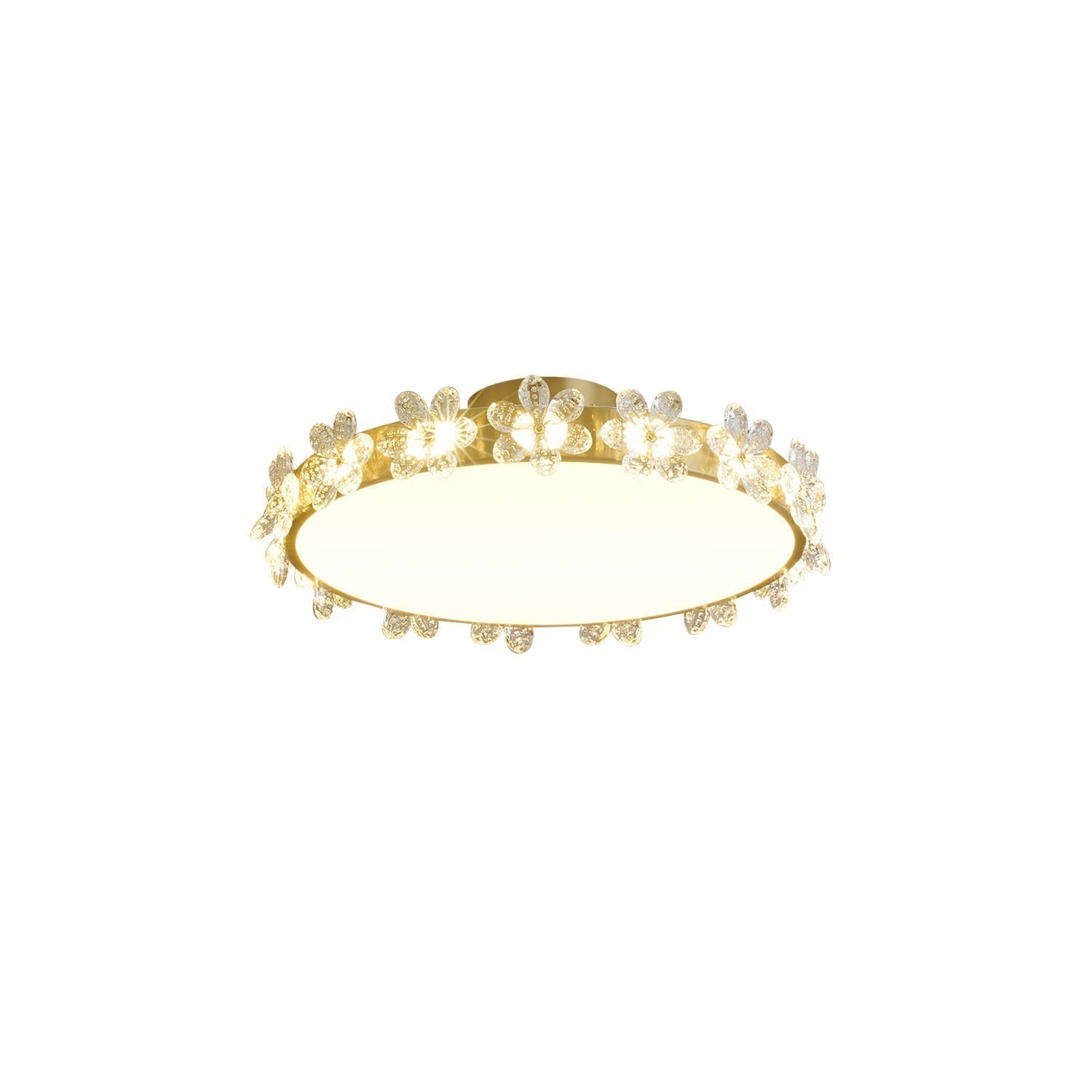 LioraBloom | Ceiling Lamp With Crystal Petals Soft Glow