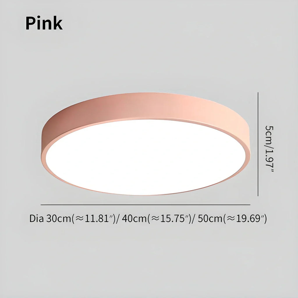 LED minimalistisk cirkulært macaron loftlys - Orntli