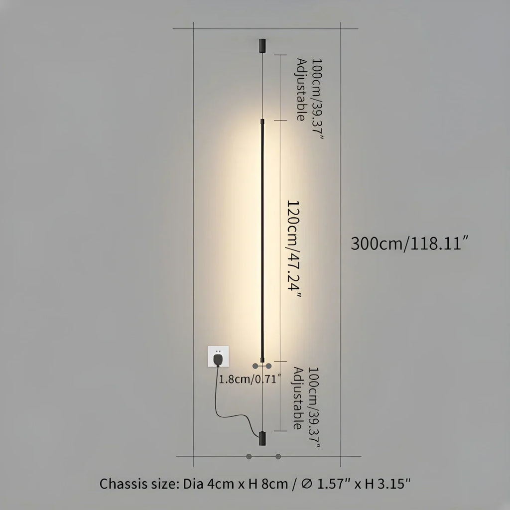 Moderne Langlinien-Deckenfluterlampe – Orntli