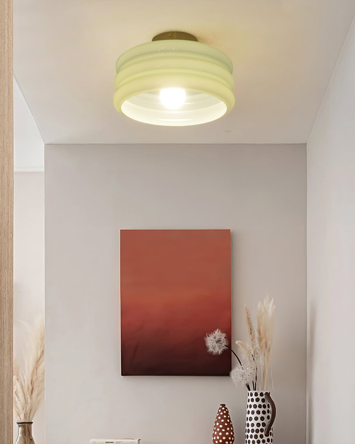 Aeloria Pointed Layered Soft Cream Classic Ceiling Light