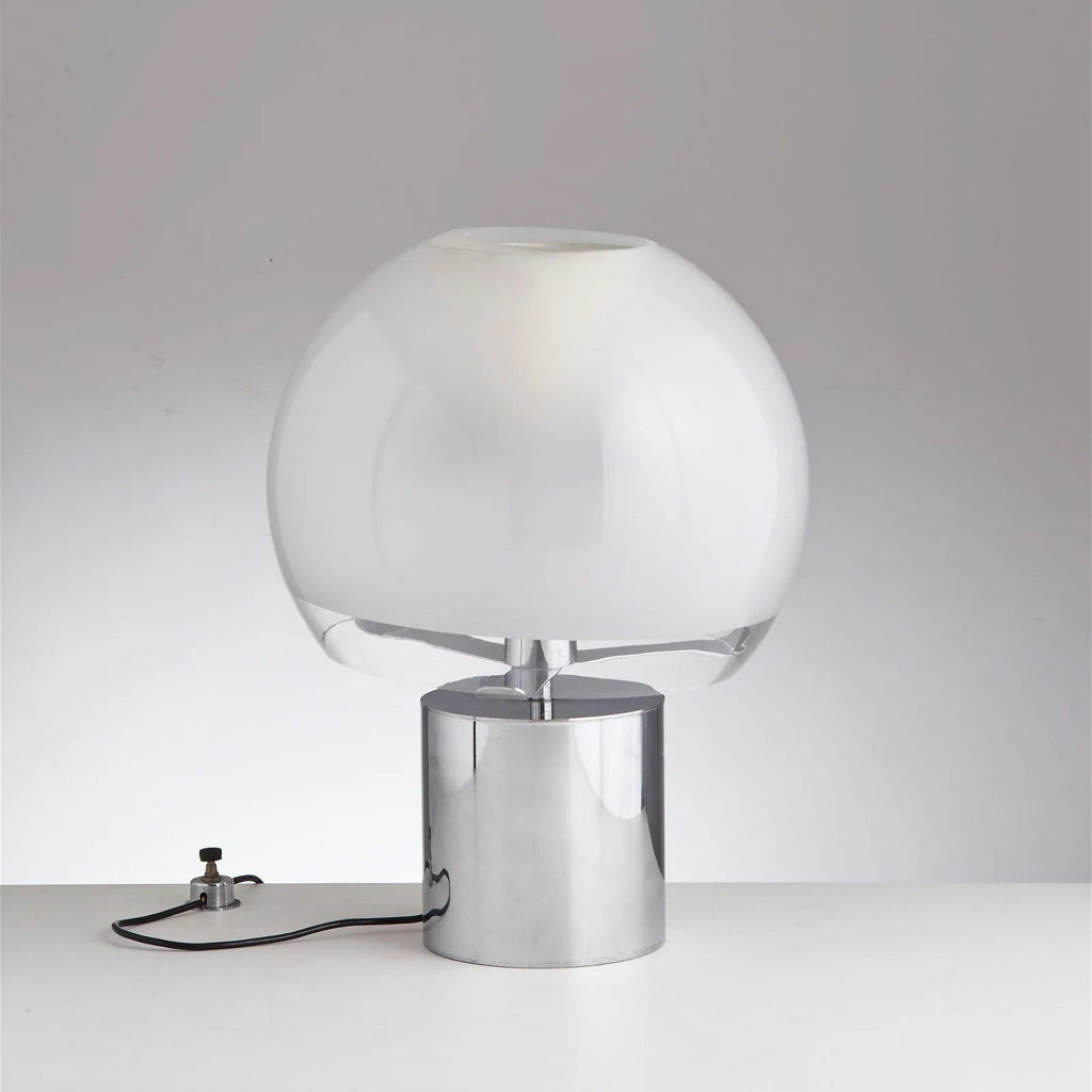 AuroraGlow | Retro Bordlampe med Matt Glasskule