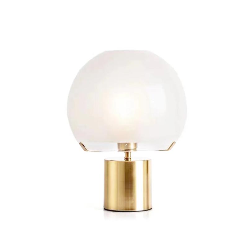 AuroraGlow | Retro Bordlampe med Matt Glasskule